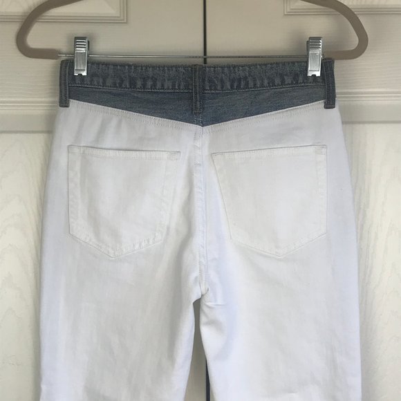 Joie Gracelyn Two Tone Skinny White Ankle Jeans - Picture 12 of 15